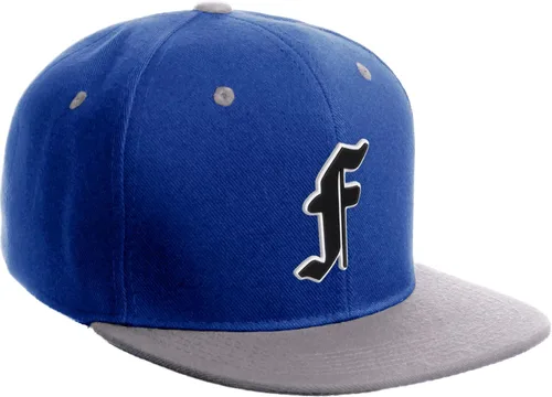 Miniatura 1688 de Daxton Gorra clásica con visera de billete plano con letras del alfabeto inglés antiguo de la A a la Z