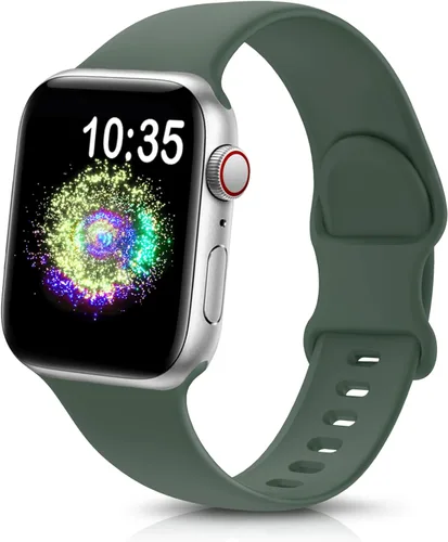 Miniatura 31 de TreasureMax - Correa deportiva compatible con Apple Watch de 38, 40, 41, 42, 44, 45, 46 y 49 mm, correa de silicona suave compatible con Apple Watch