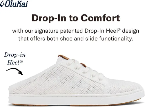 Miniatura 4 de OLUKAI Pehuea Li - Tenis de meter para mujer, zapatos casuales para uso diario con talón abatible y diseño de malla transpirable, ligeros y cómodos