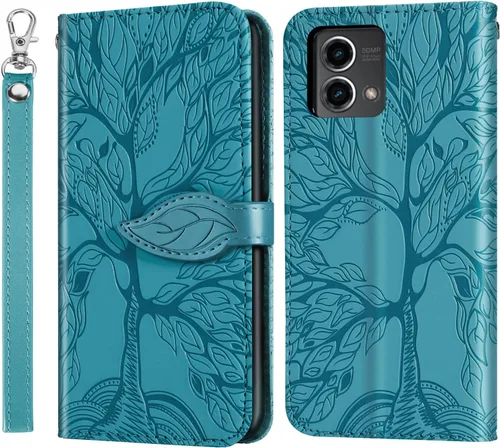 Miniatura 23 de Funda tipo cartera con tapa para Motorola Moto G Stylus 5G 2023, piel sintética, oro rosa, tarjetero y cierre magnético, función atril