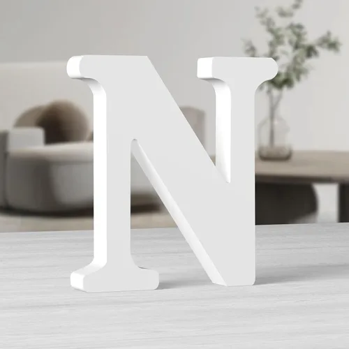 Miniatura 29 de AOCEAN Letras de madera grandes blancas de 10 pulgadas, letras de madera sin terminar para decoración de pared, letras decorativas de pie