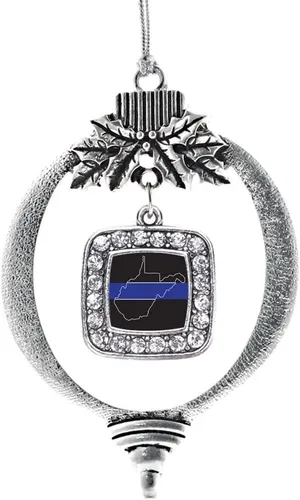 Miniatura 71 de Inspired Silver - Nana púrpura - Adorno de Navidad plateado - Adorno cuadrado para árbol de Navidad con circonita cúbica - Decoración colgante