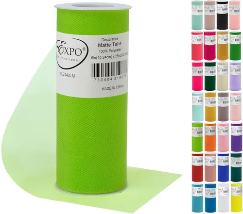 Miniatura 16 de Expo International Tul mate decorativo, tela de tul de poliéster ligero para tutús, disfraces y decoraciones de fiestas, lavable, fácil de usar, 6