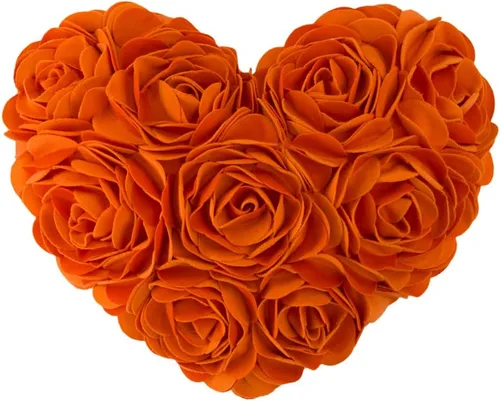 Miniatura 22 de JWH - Funda de cojín para el día de San Valentín con forma de corazón y diseño estético de flores en 3D, funda de cojín de terciopelo, decoración