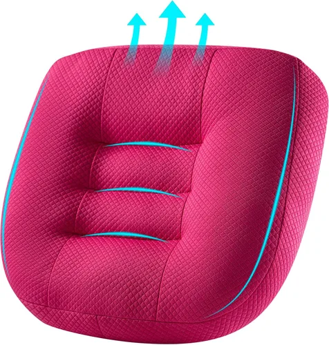 Miniatura 8 de Cojines para silla de oficina para respaldo y trasero, cojín ergonómico para silla o asiento para sentarse durante mucho tiempo, almohada para Negro