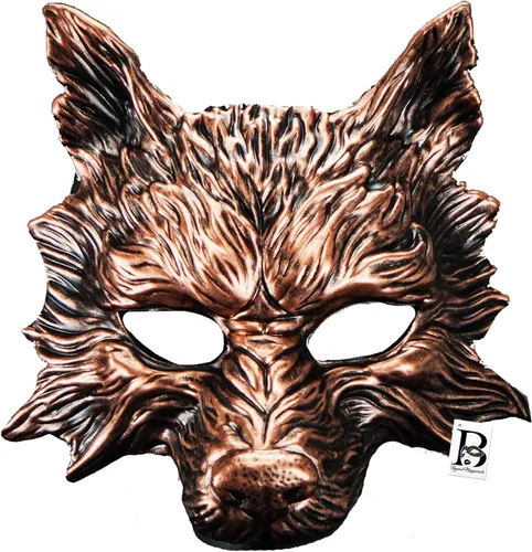 Miniatura 11 de Máscara de lobo de animales para mascarada, máscara de lobos, máscara de Halloween, cosplay, máscara de fiesta Blanco