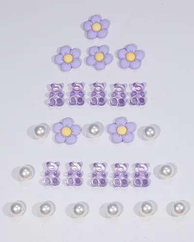 Miniatura 2 de Gummy Bears - Dijes para zapatos, cadena de oso, margarita, flores, decoración de zapatos para mujeres, niñas, niños, regalos de fiesta