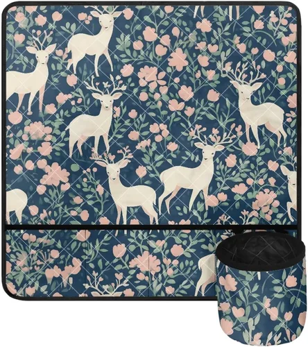Miniatura 29 de Tapete para máquina de coser de teñido anudado con bolsillos, impermeable, organizador para máquina de coser para reducir el ruido, tapete protector