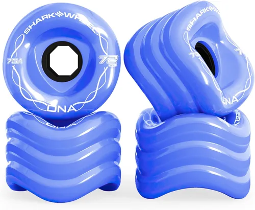Miniatura 25 de Ruedas Shark Wheel de 72 mm para longboard de crucero, fórmula DNA, juego de 4 ruedas