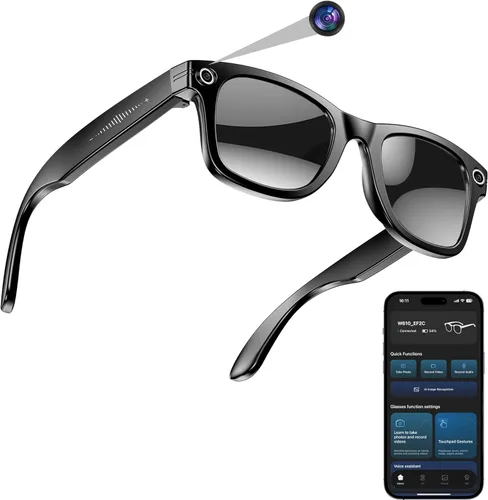 Lentes de cámara inteligente AI para hombres y mujeres, fotografía 4K, grabación de video HD de 1080P, traducción en tiempo real, audio de oído