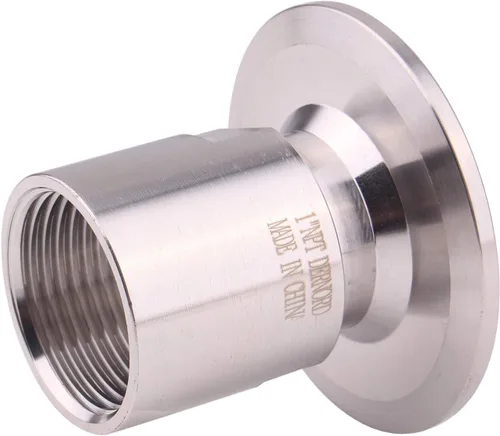 Miniatura 6 de Dernord Adaptador de abrazadera triple de 2" a virola de rosca FNPT de 1 pulgada para tubería sanitaria