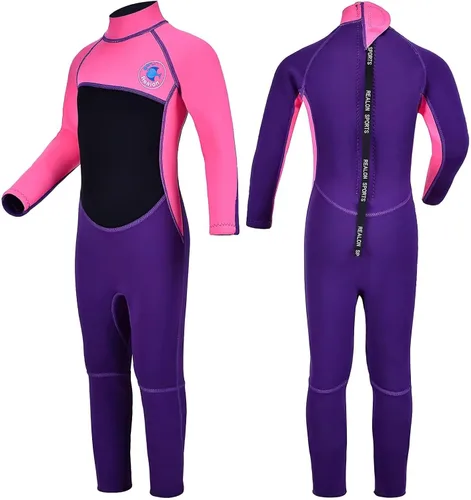 Miniatura 17 de Kids Full Wetsuit Toddler Boys Girls and Youth 2.5mm 3mm Neoprene Child Wet Suit Back Zipper Thermal Swimsuits for Diving Surfing Swimming Water