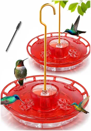 Miniatura 9 de eWonLife Comedero para colibríes para exteriores, platillo a prueba de fugas de 16 onzas con foso de hormigas integrado, 5 puertos de alimentación a