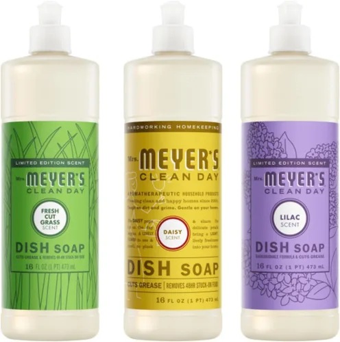 Miniatura 19 de Mrs. Meyer's - Detergente líquido para platos, aroma a pinos de Iowa, fórmula biodegradable, edición limitada, paquete de 3 unidades, 16 fl oz