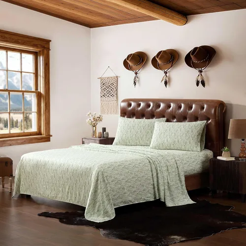 Miniatura 22 de Wrangler - Juego de sábanas tamaño Queen, ropa de cama ultrasuave y ligera, ligera para comodidad durante todo el año, bolsillos profundos, sábanas