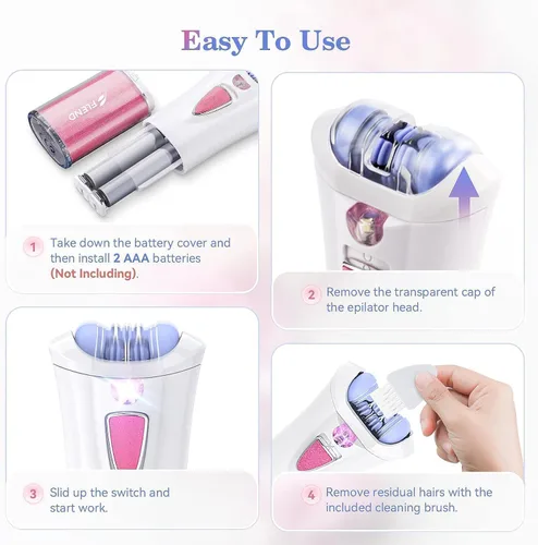 Miniatura 5 de Mini Epilator, Facial Hair Remover for Women, Full Body Smooth Glide Epilator, Portable Electric Lady Shaver for Face, Armpits, Arms, Bikini, and