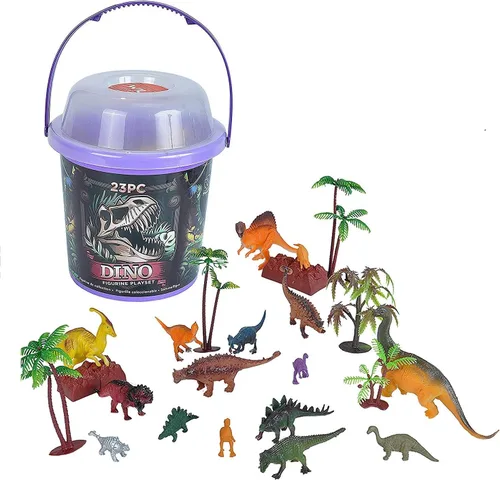 Wild Republic Cubo de dinosaurio, juego de figuras de animales de dinosaurio, T Rex, triceratops, velociraptor, espinosaurio, estegosaurio y más,