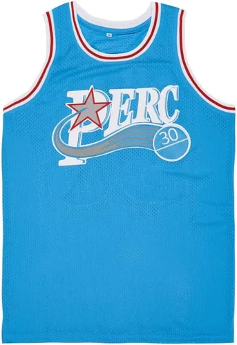 Miniatura 8 de PERC30 Camiseta de baloncesto de la película Perc O'Cet #30 para hombre con costuras S-XXXL