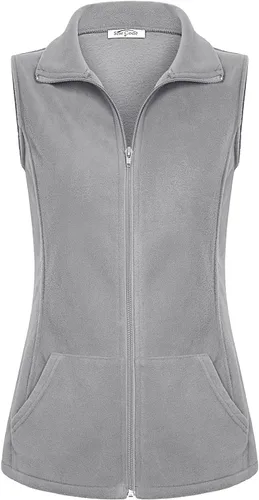 Miniatura 42 de SeSe Code Chaleco de forro polar ligero con cremallera frontal y bolsillos para mujer