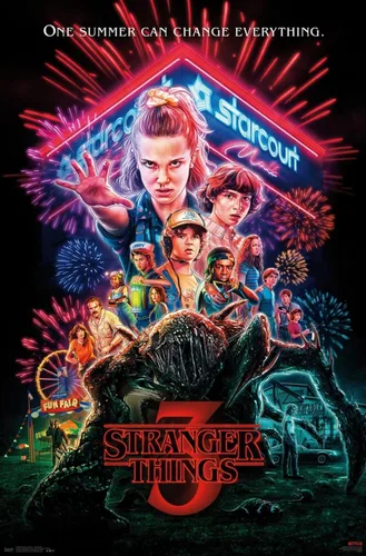 Miniatura 20 de Trends International Netflix Stranger Things: Season 3 - Póster de pared de una hoja, 14.725 x 22.375 pulgadas, versión enmarcada de madera
