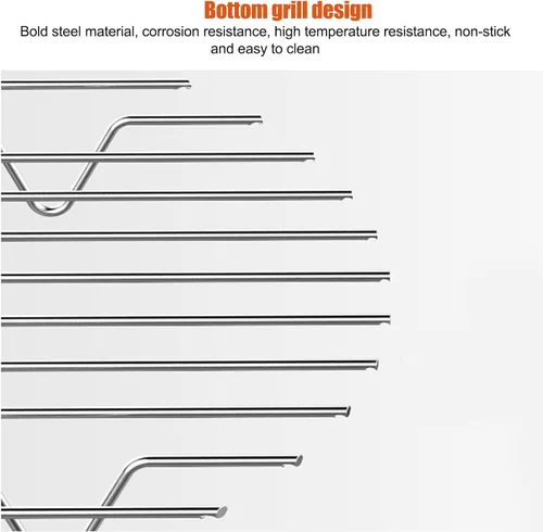 Miniatura 6 de Sartén para asar resistente, olla antiadherente para verduras asadas perfectas, plato de acero inoxidable apto para horno para cenas familiares