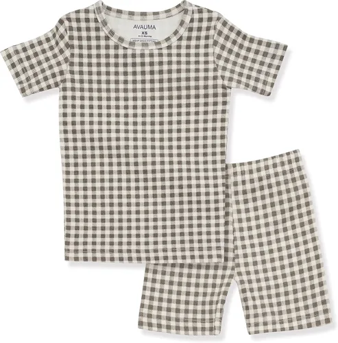 AVAUMA Conjunto de pijama de algodón para bebés y niñas de 6 meses a 7 años