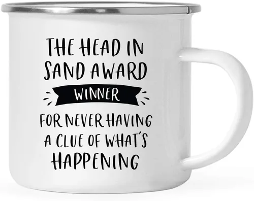 Miniatura 20 de Andaz Press Taza de café de acero inoxidable de 11 onzas con diseño de fogata, regalo divertido para compañero de trabajo, ganador del premio