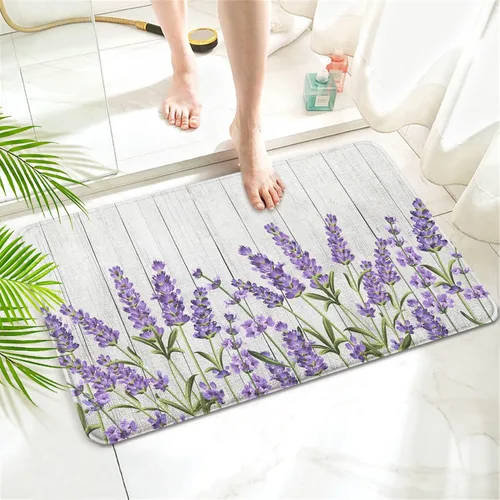 Miniatura 23 de Alfombra Tapete de Baño Abstracta Boho de Mediados de Siglo - Alfombra de Baño de Goma Antideslizante Absorbente Suave para Bañera Ducha Lavabos