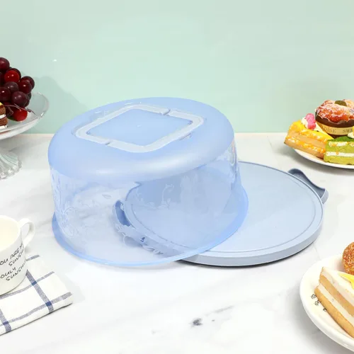 Miniatura 8 de DOITOOL Porta pasteles de plástico con asa para pasteles de 8 pulgadas, contenedor redondo portátil para tartas para transporte, contenedor