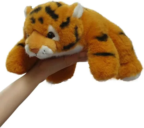 Miniatura 10 de Animal de peluche con peso de tigre blanco, almohada de peluche de tigre con peso de 17.7 pulgadas, juguetes de peluche de tigres suaves, almohada