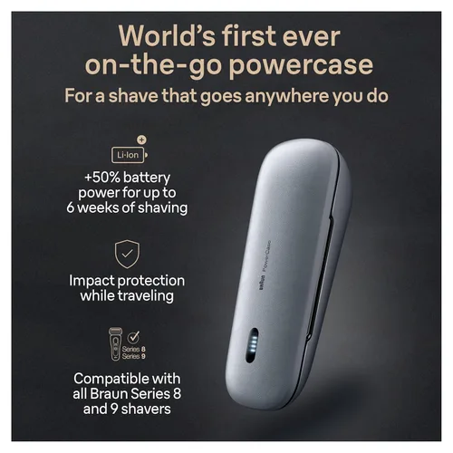 Miniatura 2 de Braun Powercase para maquinillas de afeitar eléctricas para hombres, compatible con Braun Series 9 Pro, Series 9 y Series 8, estuche de afeitadora