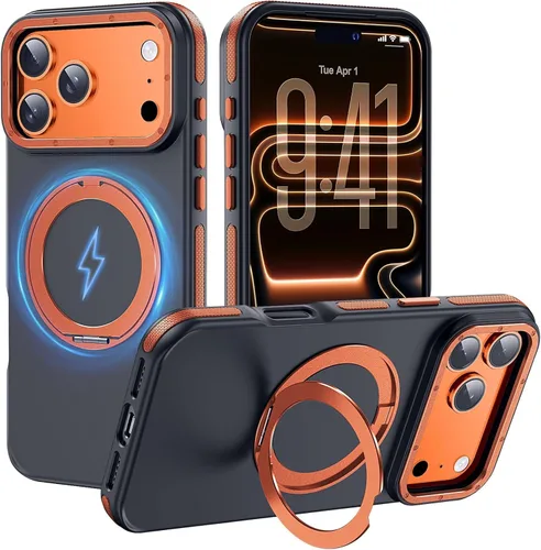 Miniatura 33 de Funda magnética fuerte para iPhone 12 Pro Max [Protección de grado militar de 10 pies] Compatible con MagSafe, funda protectora a prueba de golpes