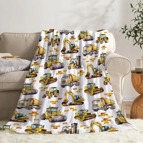 Miniatura 31 de Manta de bebé con texto en inglés «Just A Boy Who Loves Trucks» para niños y niñas, manta súper suave para envolver al recién nacido, acogedora