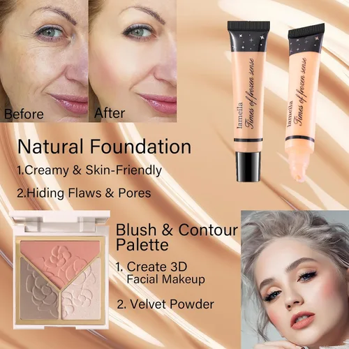 Miniatura 4 de Set de maquillaje para mujeres, kit de maquillaje para principiantes y profesionales, juego de maquillaje para adolescentes y adultos, regalo