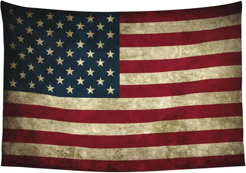 Miniatura 9 de JUHIOPOI Tapiz retro con bandera americana, decoración de pared, tapiz de arte para colgar en la pared, tapiz de pared para dormitorio, sala