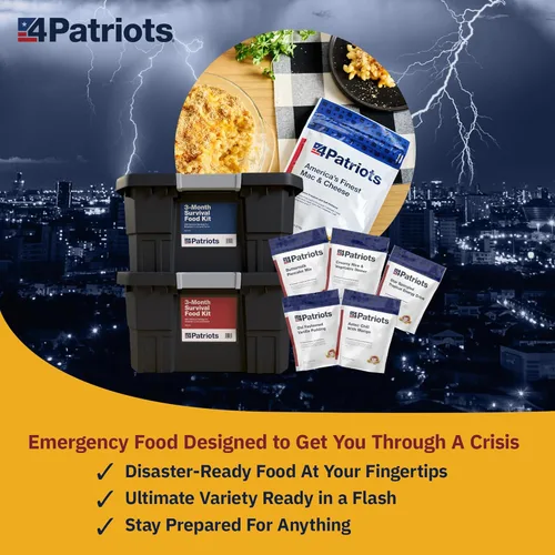 Miniatura 3 de 4Patriots Kit de Alimentos para Supervivencia de 1 Año: Suministro de Alimentos de Emergencia Diseñado para Durar 25 Años, 2,752 Porciones