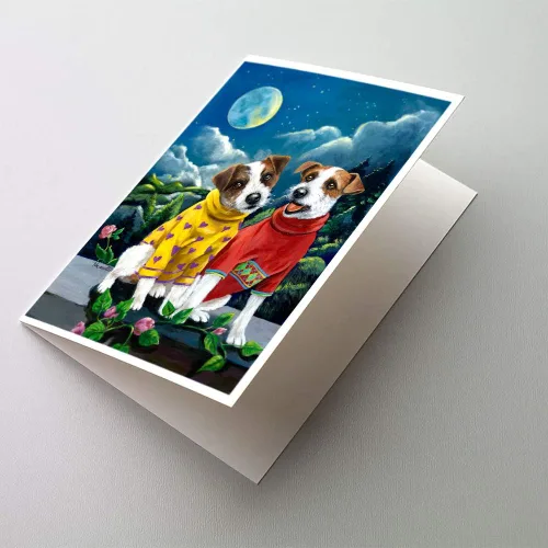 Miniatura 285 de Caroline's Treasures PPP3013GCA7P - Tarjetas de felicitación y sobres para mascotas de Basset Hound Teacher, paquete de 8 tarjetas en blanco