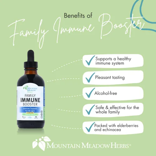 Miniatura 2 de Mountain Meadow Herbs Extracto de refuerzo inmunológico familiar con Sambucus saúco y equinácea Apoyo inmunológico óptimo para toda la familia