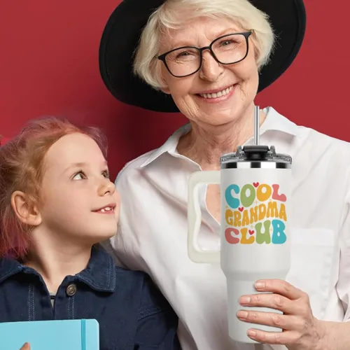 Miniatura 5 de Vivulla68 Vaso de café Cool Grandma Club de 40 onzas, ideas de regalo para abuelas, abuelas, abuelas, abuelas, gigi, mimi, mamaw, regalo