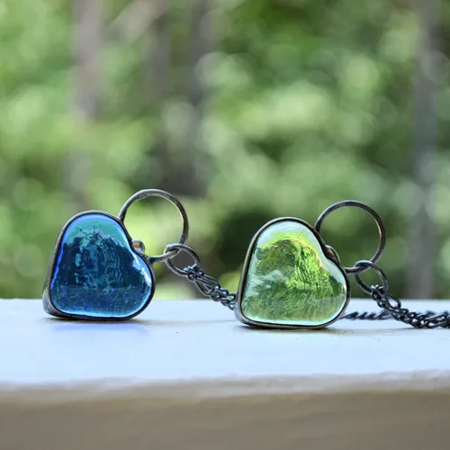Miniatura 38 de Handmade Glass Chunky Heart Necklace