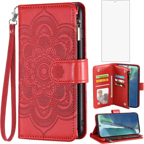 Miniatura 13 de Asuwish Funda de teléfono para Samsung Galaxy Note 20 Glaxay Note20 5G con protector de pantalla de vidrio templado y soporte para tarjeta de Azul