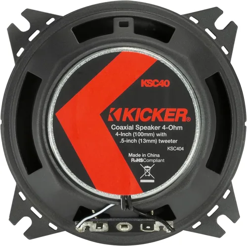 Miniatura 6 de Par de altavoces coaxiales KICKER 51KSC404 KS-Series de 4 pulgadas con tweeters de 1.27 cm, 4 ohmios