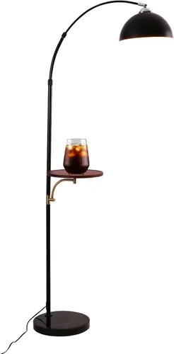 Miniatura 8 de OUKANING Lámpara de pie de decoración industrial con luz de escritorio rústica de metal ajustable, para sala de estar, dormitorio, oficina, casa