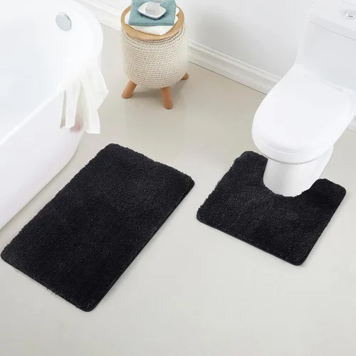 Miniatura 91 de YHF - Alfombras de baño de 20 x 32 pulgadas, extra gruesas y suaves, de microfibra peluda, lavables a máquina, alfombras de baño absorbentes, tapete