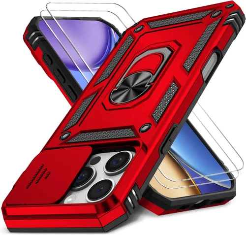 Miniatura 52 de Funda HakkTaoo para iPhone 13/iPhone 14 de 6.1 Pulgadas con Funda Deslizante para Cámara + Protector de Pantalla (2 Paquetes), Funda Protectora a