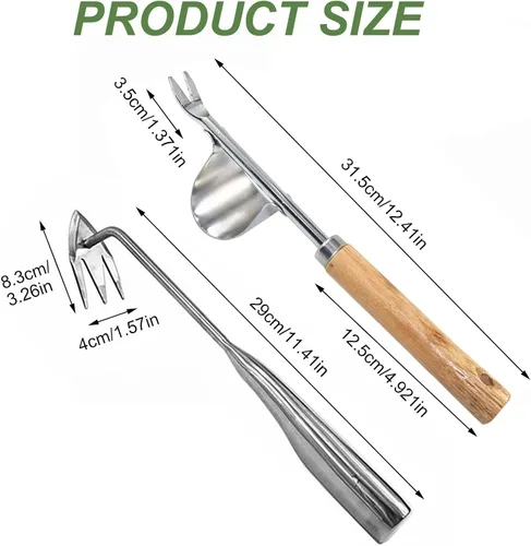 Miniatura 6 de Extractor de malezas, herramienta de deshierbe de acero inoxidable, herramienta manual de eliminación de malezas, desbrozadora de raíces