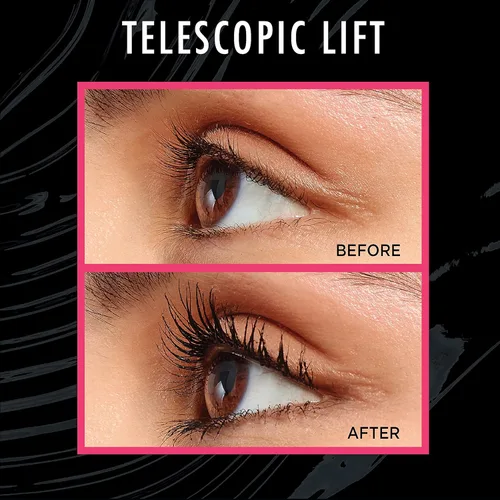 Miniatura 6 de L'Oréal Paris Telescopic Lift Máscara Lavable, Maquillaje de Ojos Alargador y Voluminizador, Levantamiento de Pestañas con hasta 36 HR de Uso, Negro