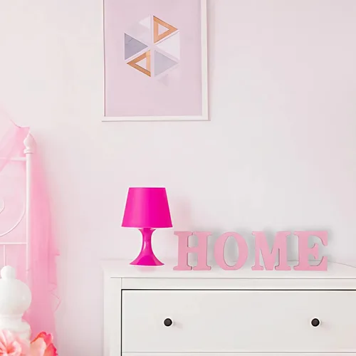 Miniatura 6 de Letras de madera rosa de 4 pulgadas, letras de madera sin terminar para decoración de pared, letras decorativas de pie en rodajas, decoración