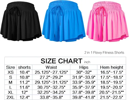 Miniatura 2 de Pantalones cortos fluidos para mujer, gimnasio, yoga, entrenamiento, correr, tenis, faldas de elastano, ropa linda, casual, verano, paquete de 3