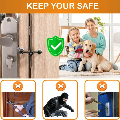 Miniatura 2 de Topes mejorados para cerradura de puerta portátil, cerraduras de puertas de hotel para viajeros, casillero de seguridad, dispositivos de seguridad